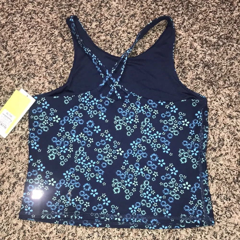 All In Motion 🐠 Cropped Girls Strappy Back Tank Size XL (14) | NWT - Picture 2 of 5
